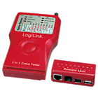 Productafbeelding LogiLink Kabeltester RJ45/11/BNC/USB/IEEE1394