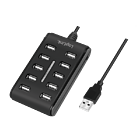 Productafbeelding LogiLink 10 Port Hub, USB-A 2.0 actief met schakelaar [1]