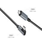 Productafbeelding LogiLink USB-C 2.0 (M) 90&deg; <--> USB-C (M)  2.0m