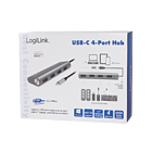 Productafbeelding LogiLink 4 Port Hub, USB-C --> USB-A 3.0 Passief